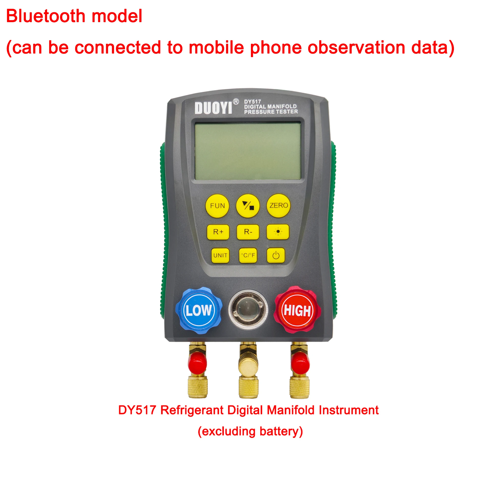 Digitale koelmanometer, temperatuurdetector voor airconditioning, multifunctionele toolkit voor vacuümdruktest