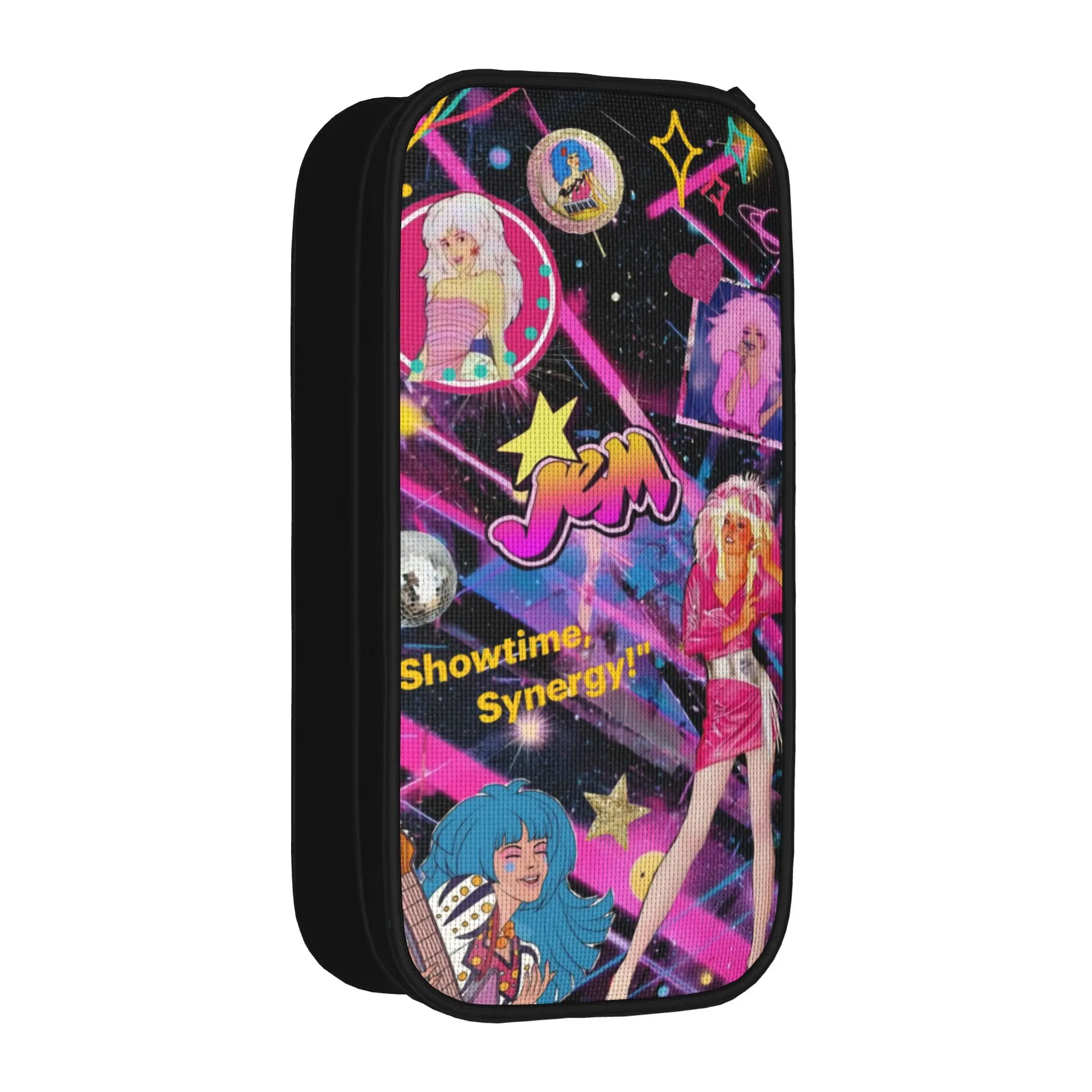 Jem And The Holograms Pencil Case Double Layer Large Capacity Office Supplies  Pencil Box Amazing Gift