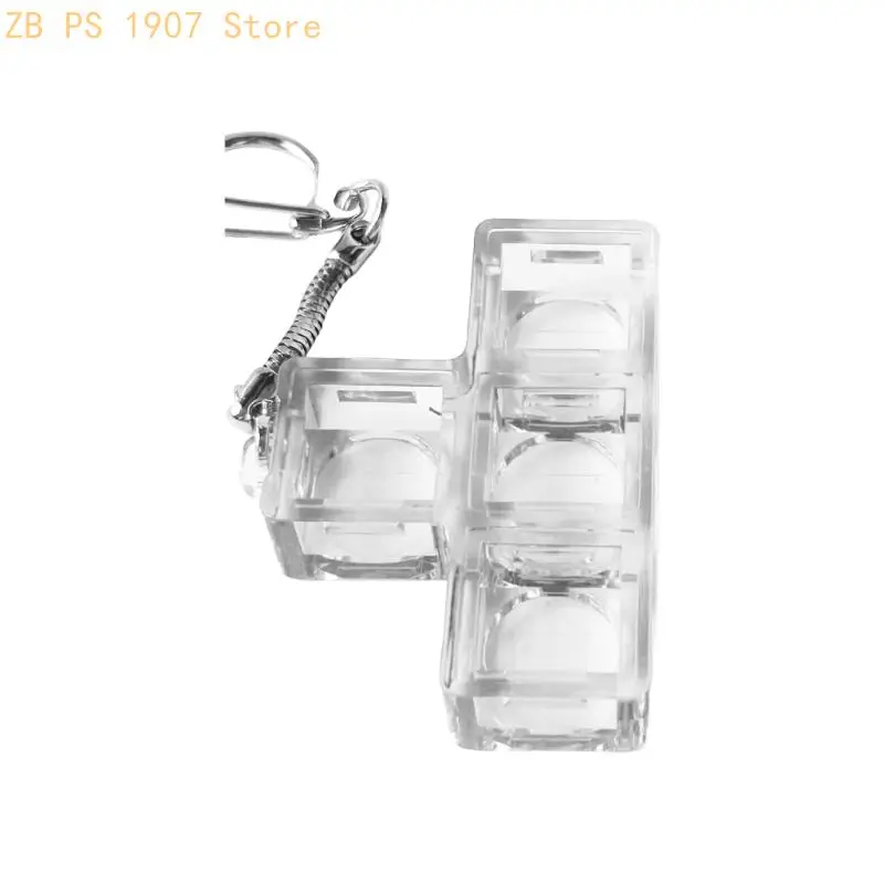 Fun Press Button Stress Reliever Keychain Clear Sugar Block Gift for Students Friend Birthdays 55KA