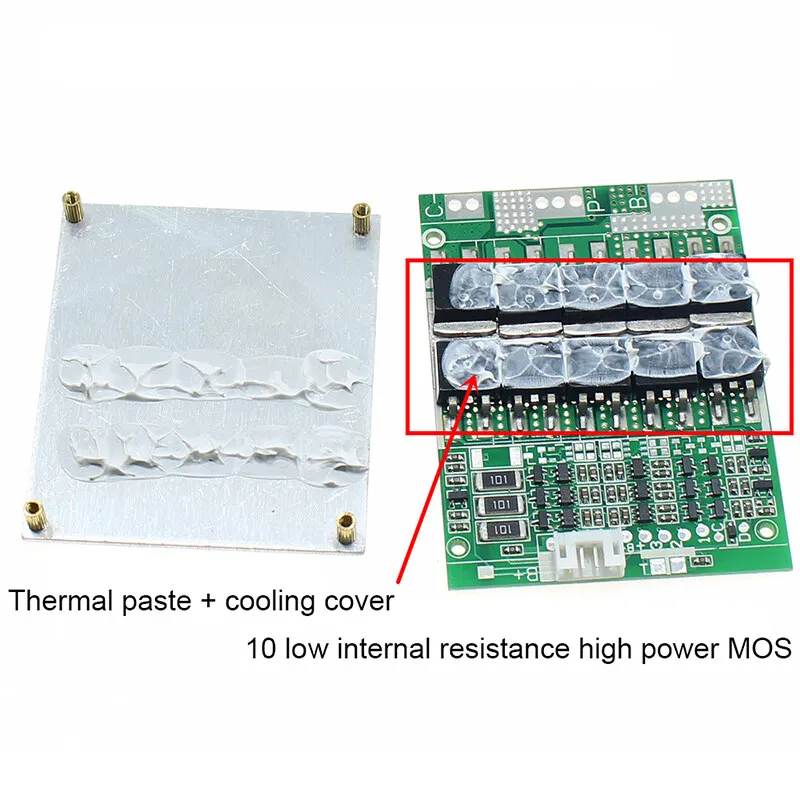 3S 12V Split Port 100A Polymer 18650 Lithium Battery Protection Board with Balance
