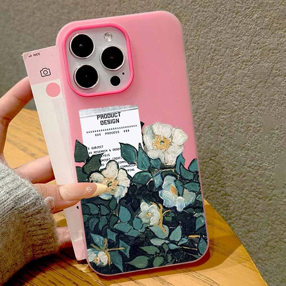 Beautiful Lovely Flowers  2-In-1 Phone Case For iPhone 17 AIR 16 15 14 13 12 11 Pro Max Plus Matte Skin Feel Shell Cover