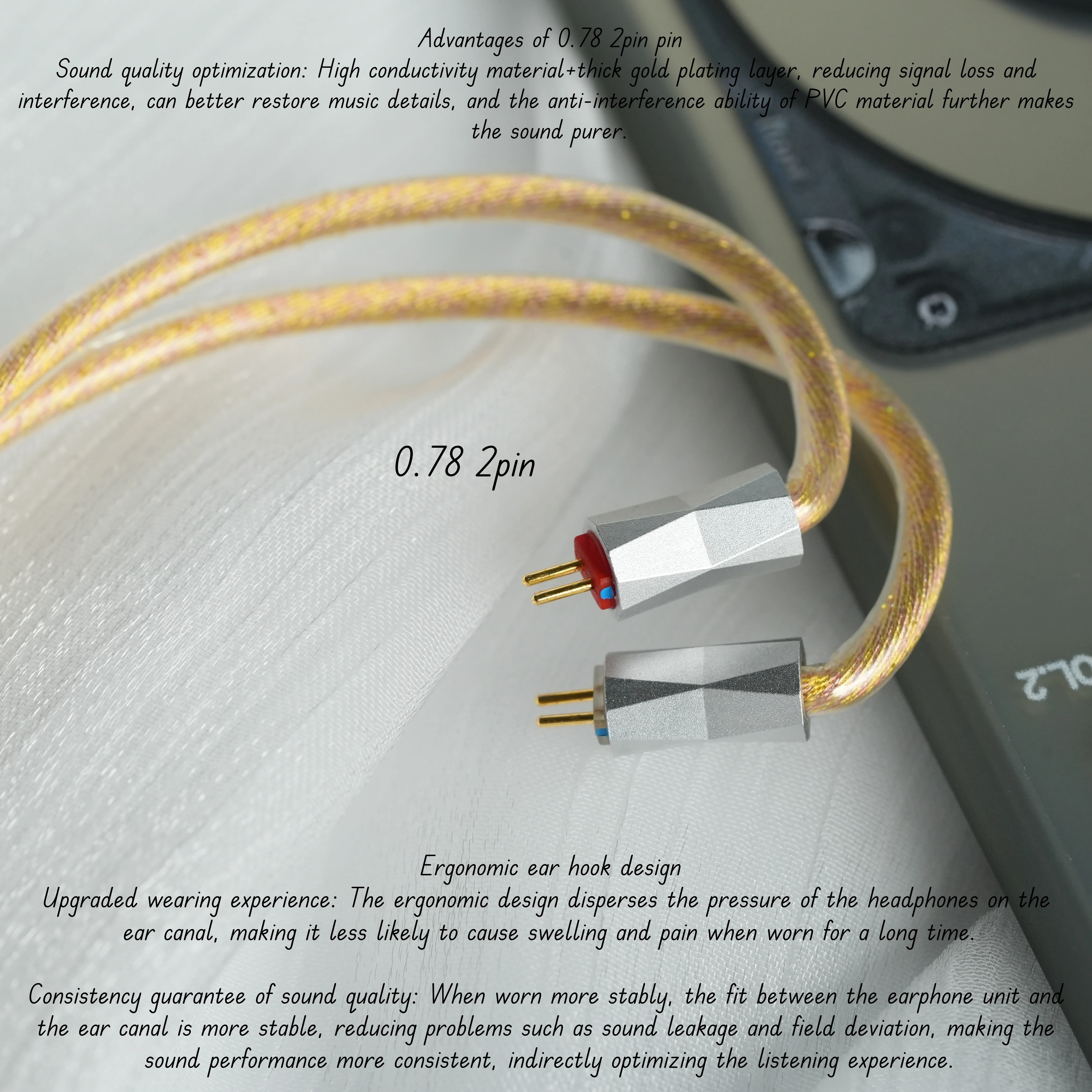 zisin-334ケーブルとおまけケーブル中古 ZiSin-334 iem ケーブル 4.4mm バランスプラグ 0.78 2pin/MMCX/IE900