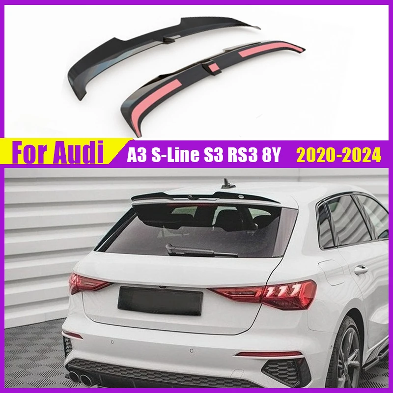

Maxton Style Rear Trunk Boot Spoiler Wing For Audi A3 S-Line S3 RS3 8Y Sportback 2020-2024 Car Rear Spoiler Roof Lip Lid Tuning