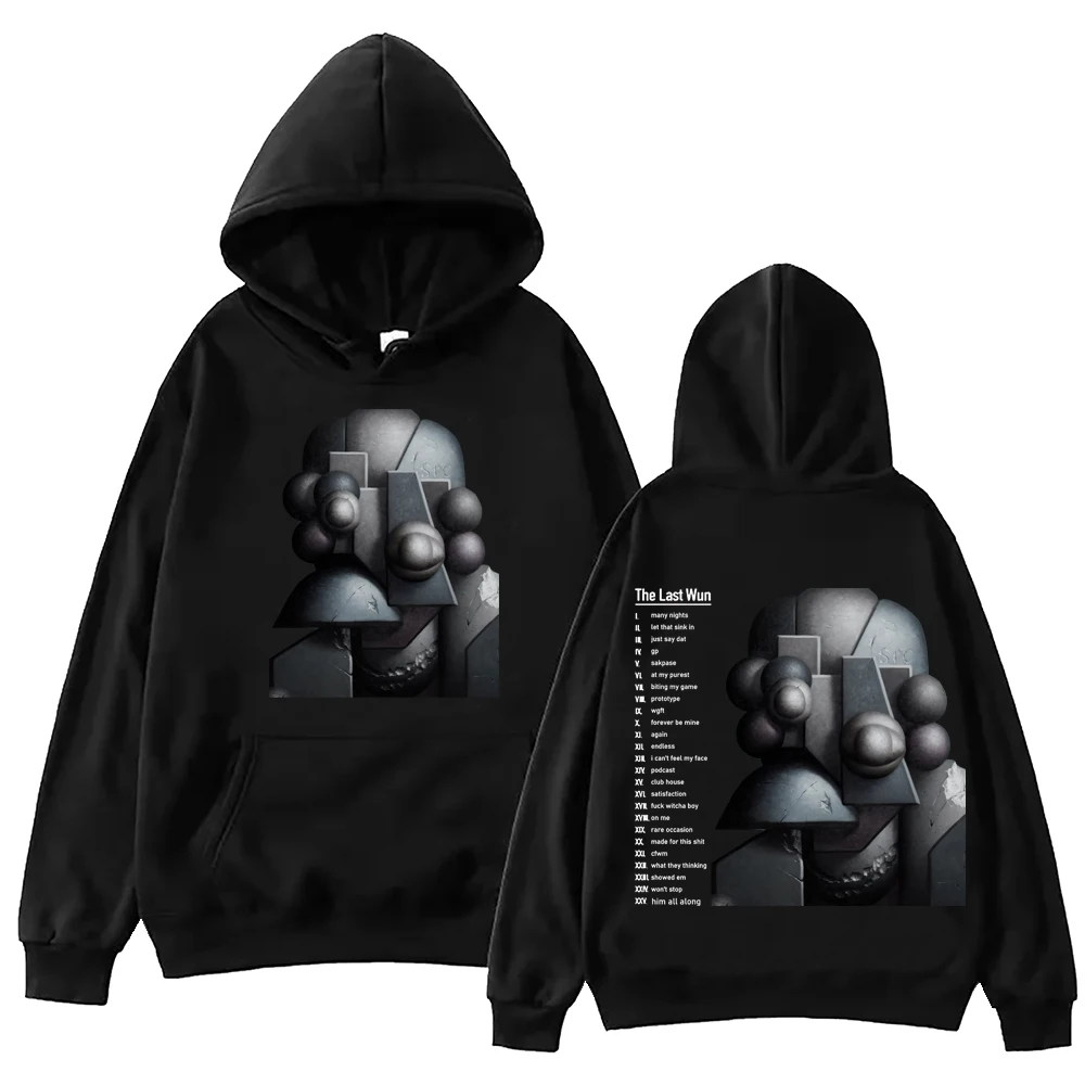 2025 Gunna The Last Wun Album Hoodie for Both Men and Women, Harajuku Hip-hop Autumn/Winter Print 100% Pure Cotton Hoodie