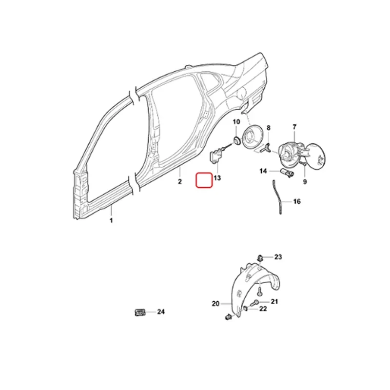 Motor do atuador de trava do porta-malas 18D 810773 Um motor do tanque de combustível para VW Lavida 2015- 18D 810 773 A 18D 810 773A