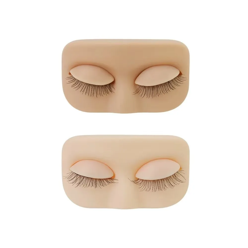Removable Eyelids Eyelash Extension Training Head Replacement Eyelids Mini Size Lash Practice Head Mini Model Head Lash Practice