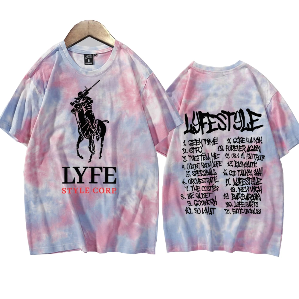 Yeat Lyfestyle 2025 Tie Dye Shirts Unisex Round Neck Short Sleeve Tee