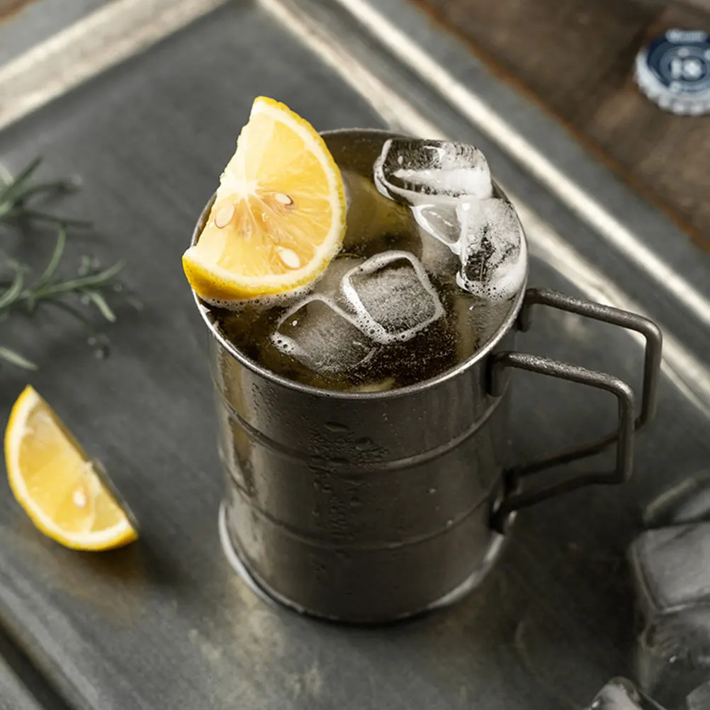 

Stainless Steel Mug Insulated Water Cup Coffee Tea Drink Multi function Outdoor Camping Accessories Flat Base Kitchen Barware