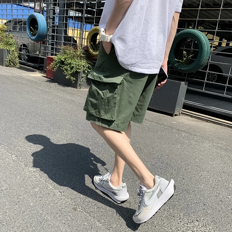 Short d\'été Harajuku pour homme, Streetwear décontracté, Cargo, mode Techwear, japonais, coréen, Hip Hop, survêtement masculin