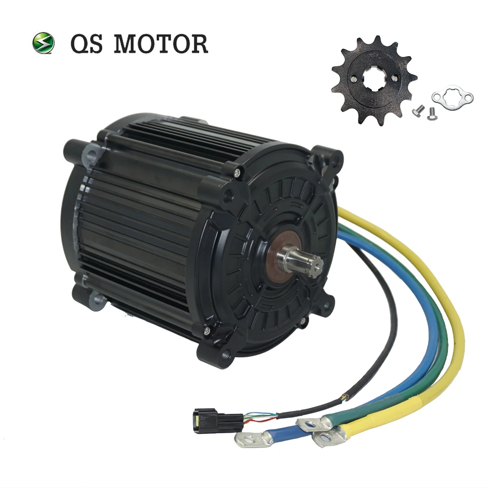 QSMotor QS180 8000W 72V-96V 90H PMSM Mid Drive Motor with 520 13T Sprocket for Electric Motorcycle