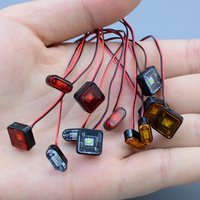 RC Car Square Oval Spotlight LED Position Lamp Side Light Warning Light for Tamiya Traxxas Yikong MJX H8H FMS