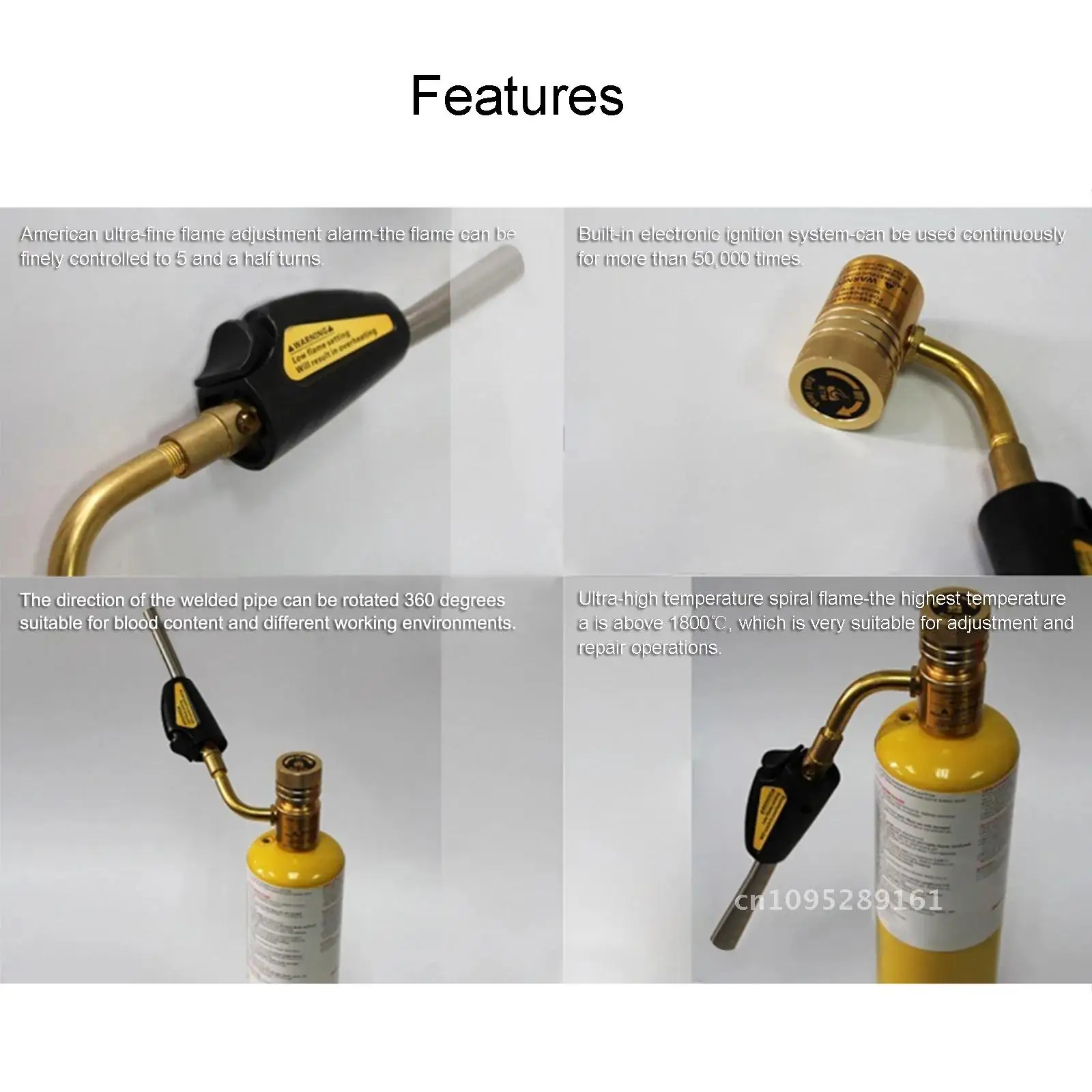 MAPP Conditioner Torches Mapp Propane Gas Mapp Propane Welding Gas Refrigerator Torch High Anaerobic Welding Temperature Air