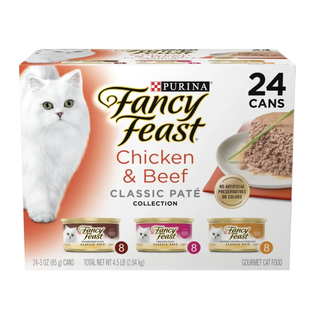

Purina Classic Pate Kitten Food, Wet Cat Food, Chicken & Beef, 3 oz Cans (24 Pack)