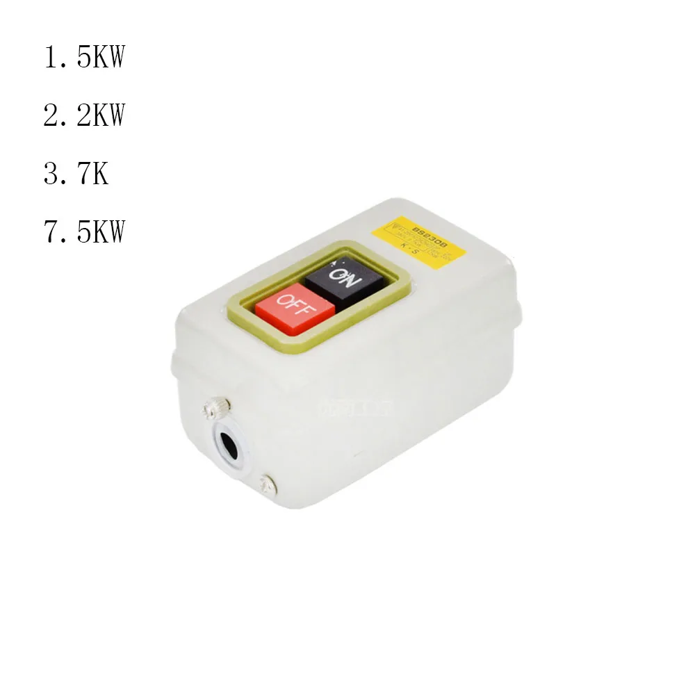 1.5KW/2.2KW/3.7KW/7.5KW Push Button Power Switch Three Phases Power Control Start Switch AC 380V Mechanical Equipment Control
