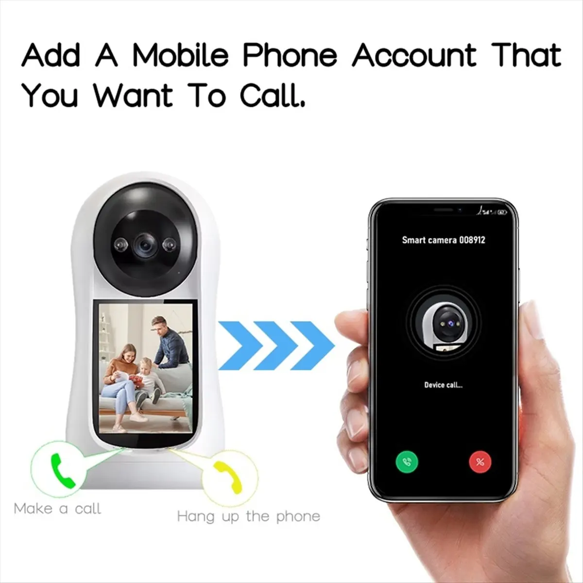 

*N21R 2.8 Inch Wifi Vedio Baby Monitor 8MP Surveillance IP Camera IPS Screen Sound Detection HD Smart Home PTZ Cam EU PLUG