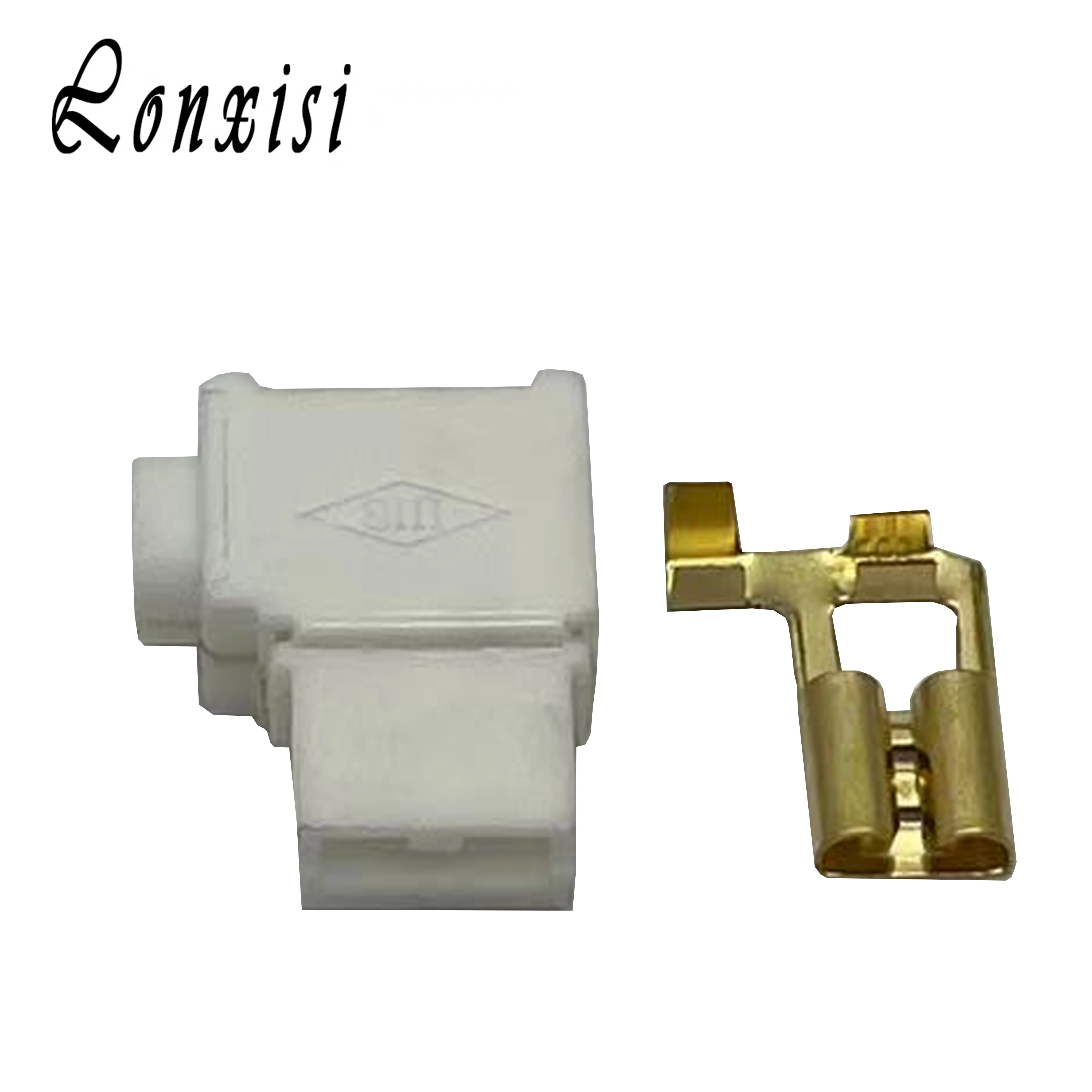 

5/10/20/50 Sets 1 Pin 6.3mm 250 Flag 176497-1 Wiring Plug Spring Nylon Hard Sheath AMP Female Connector Socket DJ7019-6.3-21