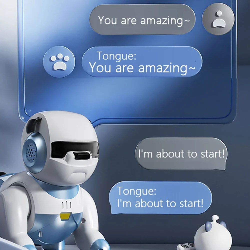 Chien robot intelligent avec commande vocale pour enfants, danse, jouets à commande tactile, robots interactifs mignons, jouet électronique pour animaux de compagnie, cadeau de Noël