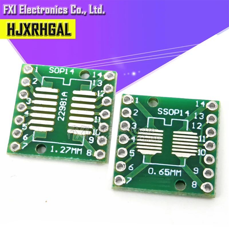 10PCS TSSOP14 SSOP14 SOP14 to DIP14 Transfer Board DIP Pin Board Pitch Adapter  igmopnrq