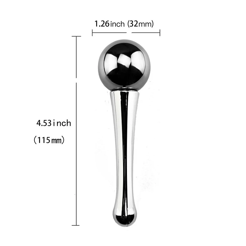 

1 шт., 32 мм, шарик с ледяной волной, горячий и холодный компресс для лица, косметическая ледяная ложка, массажная палочка, красивая ледяная волна, ложка, инструмент для ухода за лицом