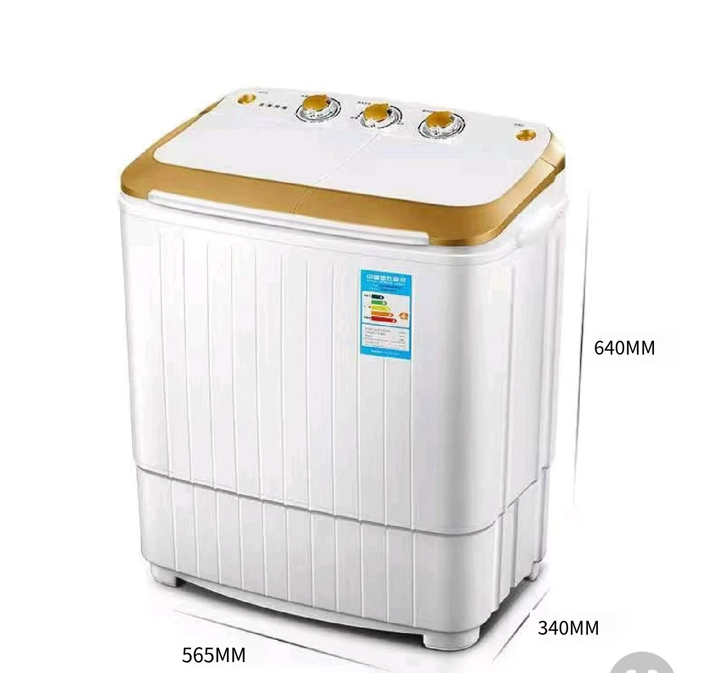 

Mini 5KG Wave Wheel Semi-Automatic Washing Machine for Home RV Car Hotel Use English Operating Language
