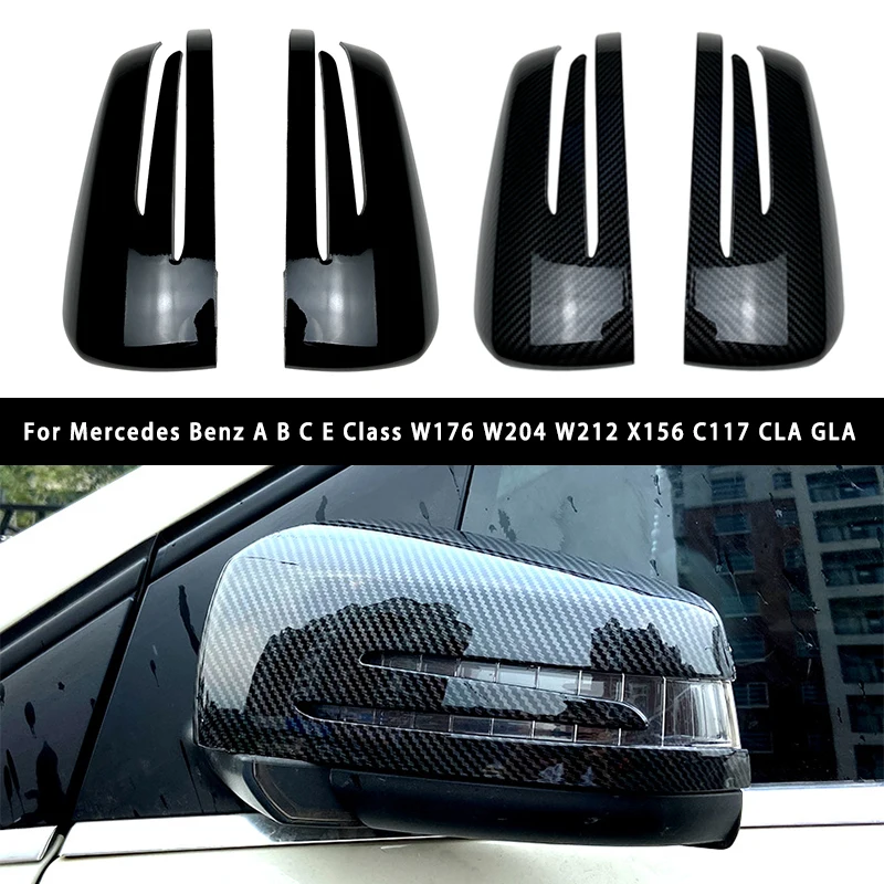 

For Mercedes Benz A B C E Class W176 W204 W212 X156 C117 CLA GLA 2008-2014 Car Rearview Mirror Cover Cap Exterior Accessories