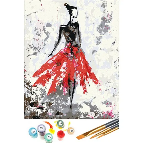 Tabdiko Painting By Numbers Hobby Set Color Dancer 40x50 cm