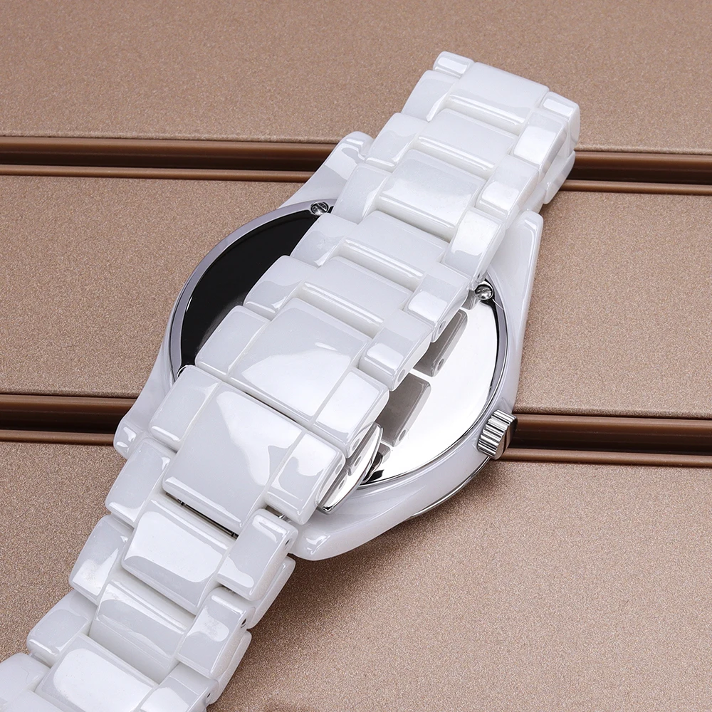 39 مللي متر السيراميك حالة الساعات الفولاذ المقاوم للصدأ الغطاء الخلفي تاج ل 1l45 515 حركات الكوارتز DIY الساعات اكسسوارات 29.5 مللي متر الهاتفي