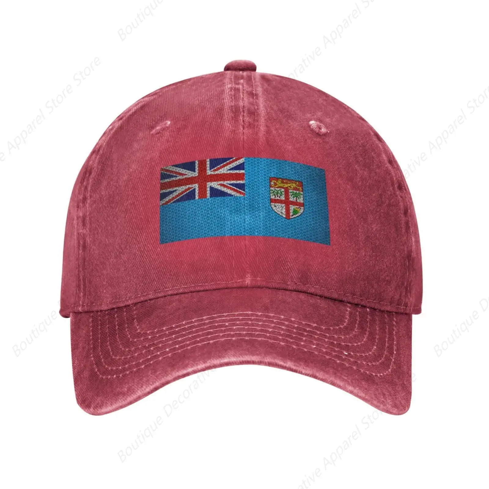 Flag of Fiji Baseball Cap for Men Women Classic Washed Cotton Dad Hat Red