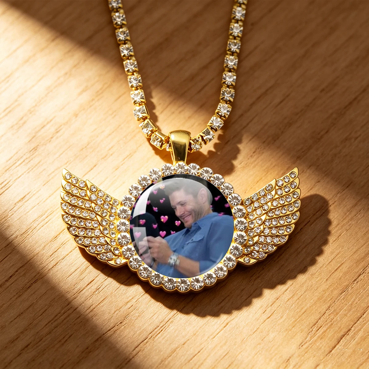 Angel Wings Necklace TV Show Supernatural Cabochon 25MM Glass Cabochon Dean and Sam Pendant Jewelry Accessories Fans Gift