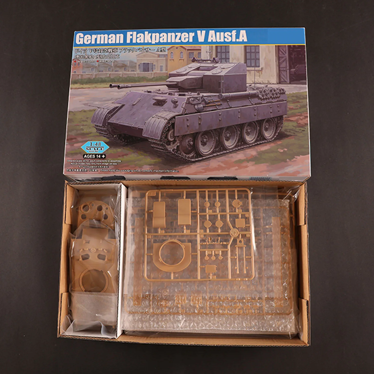 

Hobby Boss 1/48 84832, немецкая пантера, анти-самолетный танк, пластиковая модель, комплект, историческая военная машина, коллекционная копия «сделай сам»