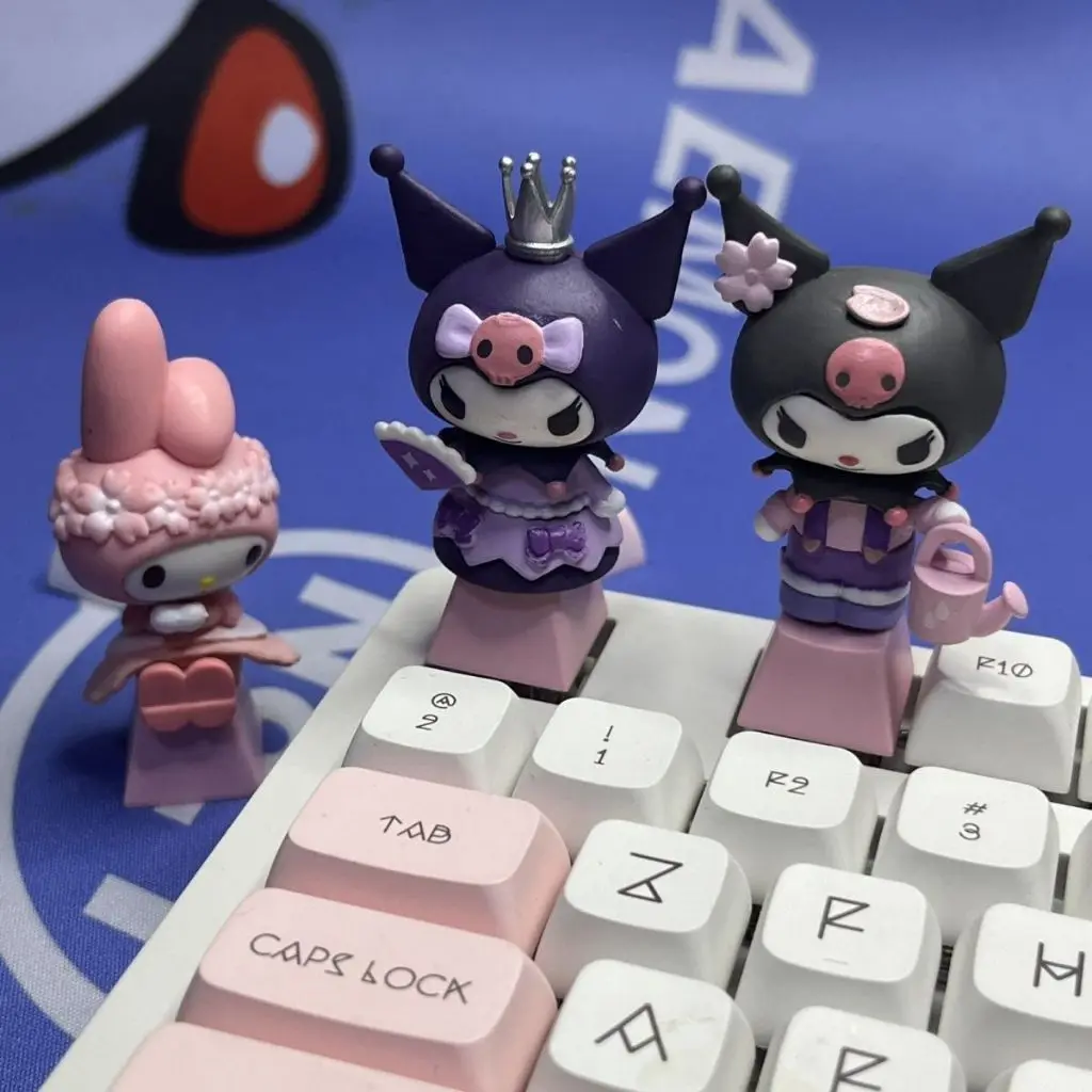 Cartoon Melody Kuromi Keycap for Cross Axis Cartoon Mechanical Keyboard Keycap Single ECS Supplementary Keycap