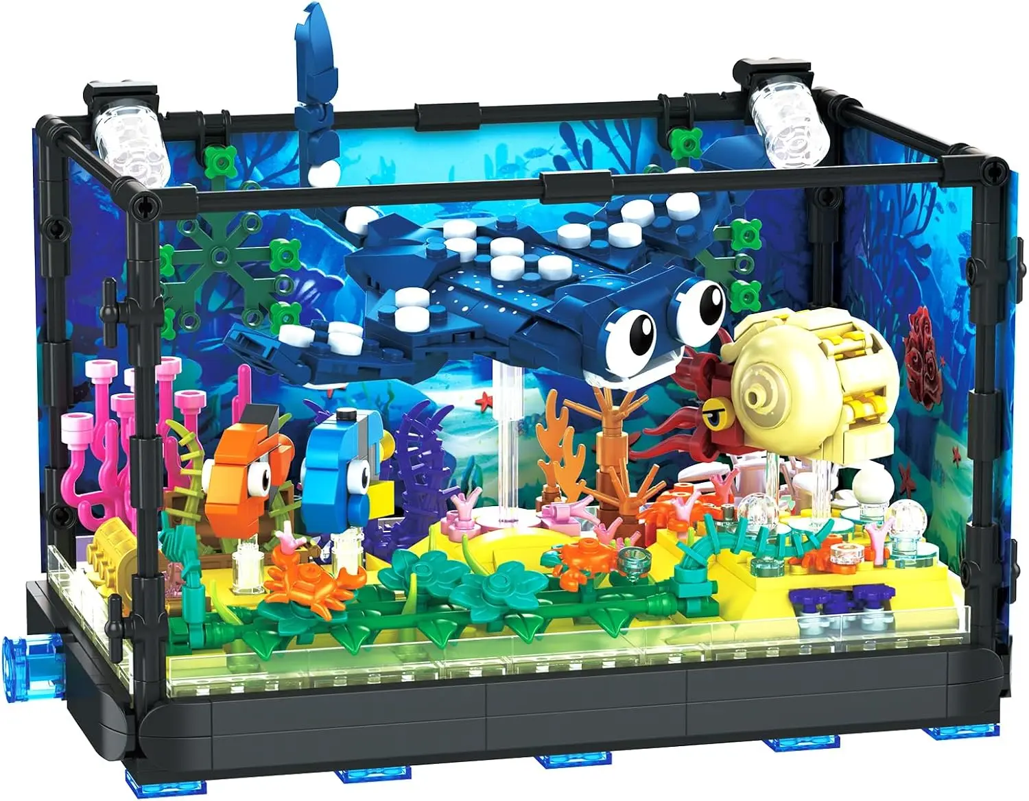Fish Tank Building Set - Marine Aquarium Toy, Christmas, Birthday and New Year Gifts 858pcs