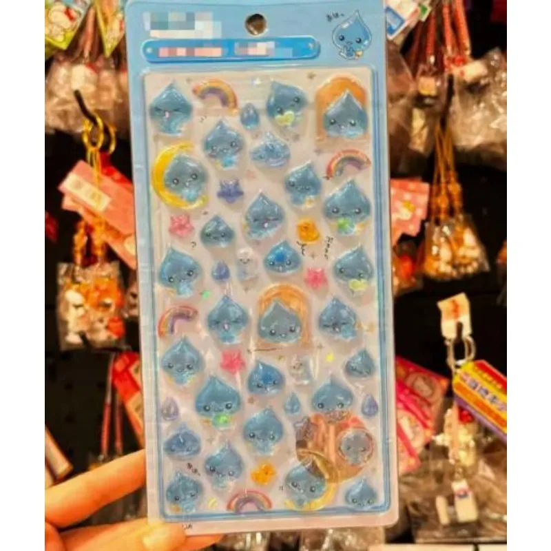 Hot New Vintage piccolo adesivo in rilievo con gocce d'acqua, adesivo in cristallo 3D, adesivo decorativo epossidico solido