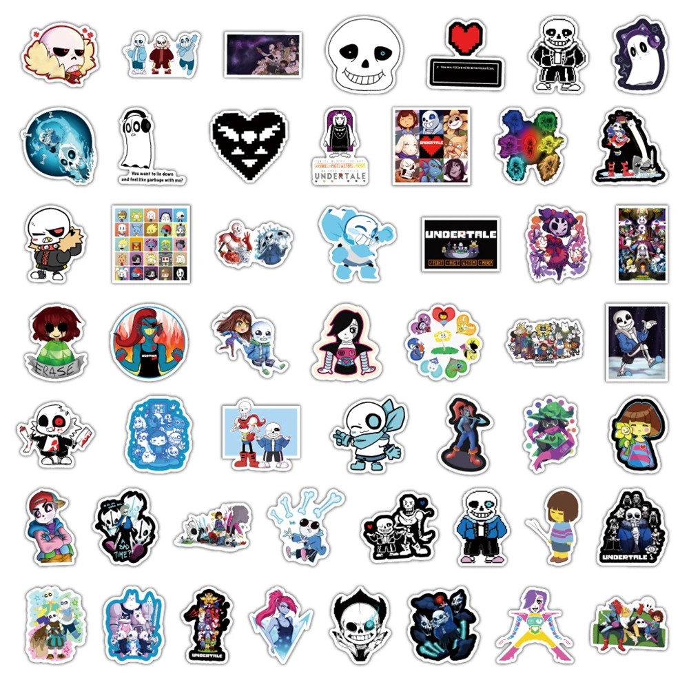 10/30/50/100PCS Game Undertale Stickers Waterdichte Decals DIY Koelkast Bagage Skateboard Telefoon Cartoon grappige Sticker Kid Speelgoed Gift