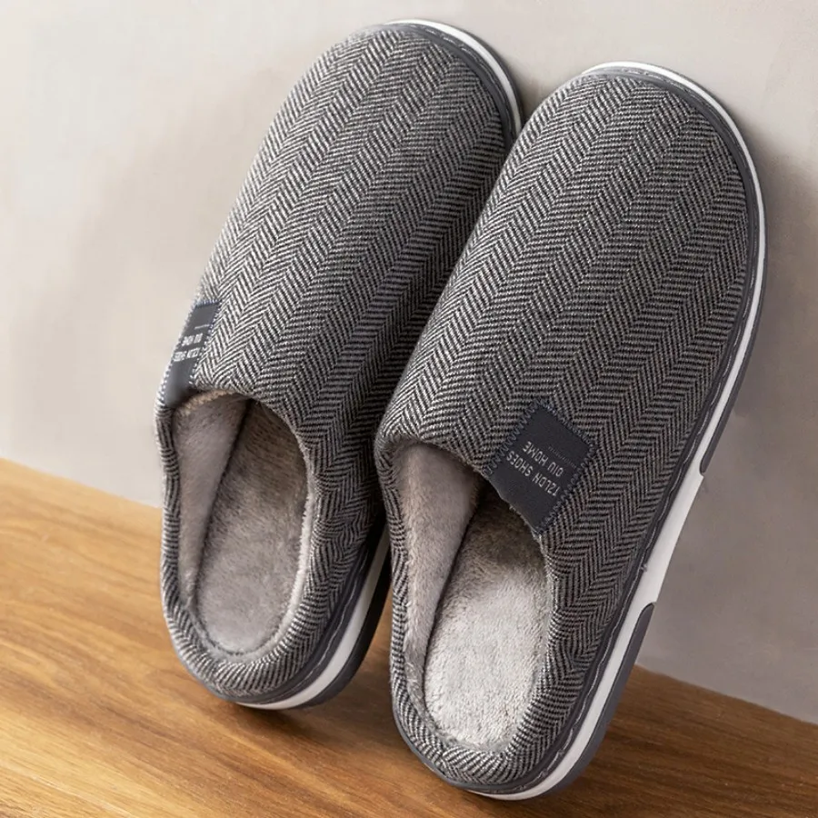 Mens For Men House Warm Slip Soft Plush Flop Slippers Flip On Shoes Slippers Men'S Slipper Mens Wide Slippers Wide Width image 4