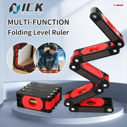 Foldable Angle Finder Protractor Multifunction Level Ruler Angle Measuring Tool 45-degree bevel With Horizontal Vertical Bubble