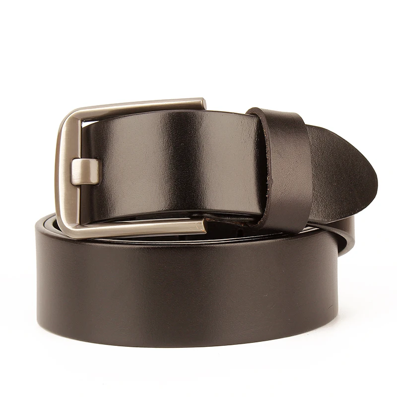 

3.8CM High Quality Fashion Belts for Men Retro Cowskin Genuine Leather Belt Men's Leather Belt For Jeans Black and Coffee Color