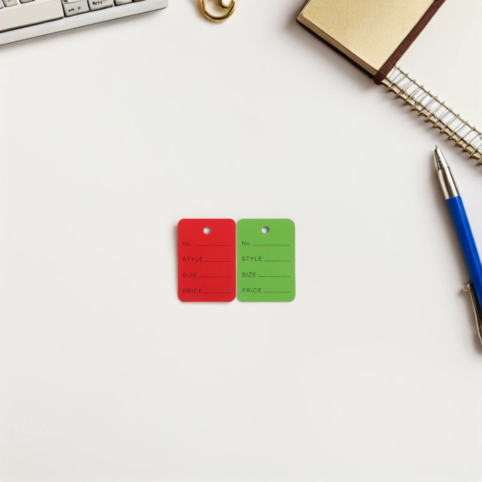 

500Pcs Multi-Purpose Colored Paper Tags Small Size Blank Hanging Labels for Jewelry Clothing Bags Price Marking Retail Display