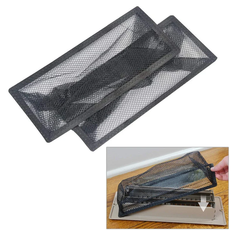 2pcs Floor Register Trap Covers Screen Air Vent Filters for Home Floor Register Trap Floor Air Vent Screen Covers