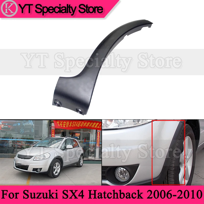 Kamshing Front Bumper Side Extension Plate For Suzuki SX4 Hatchback 2006-2010 Front Bumper Wheel Eyebrow Strip Surrounded