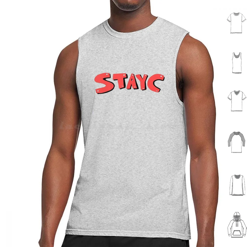 Stayc Word Logo Tank Tops Vest Sleeveless Tayc Stayc Stayc Logo Stereotype Stayc Isa Swith Star To A Young Culture