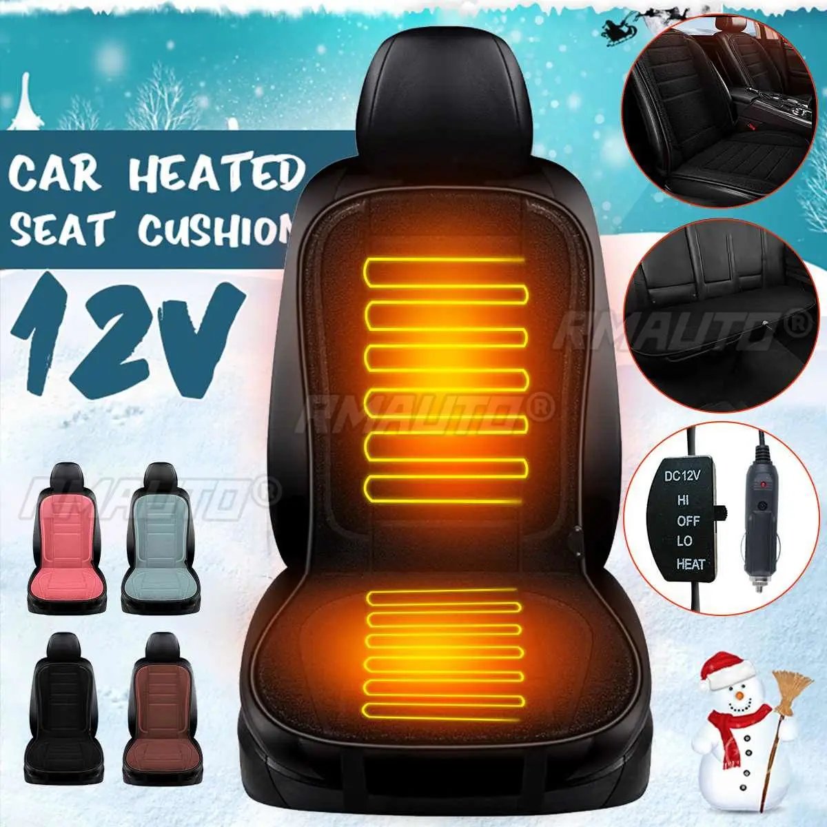 

10S Warm up Universal 12V Electric Heating Car Seat Cushion Winter Warm Front and Rear Seat Heating Cushion