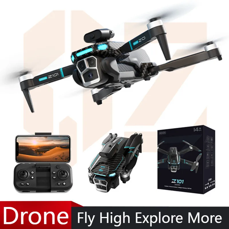 

2025 Z101 GPS Drone 4K/8K 3-Camera HD Aerial photography Brushless Quadcopter Optical flow Obstacle Avoidance Aircraft Rc Drone