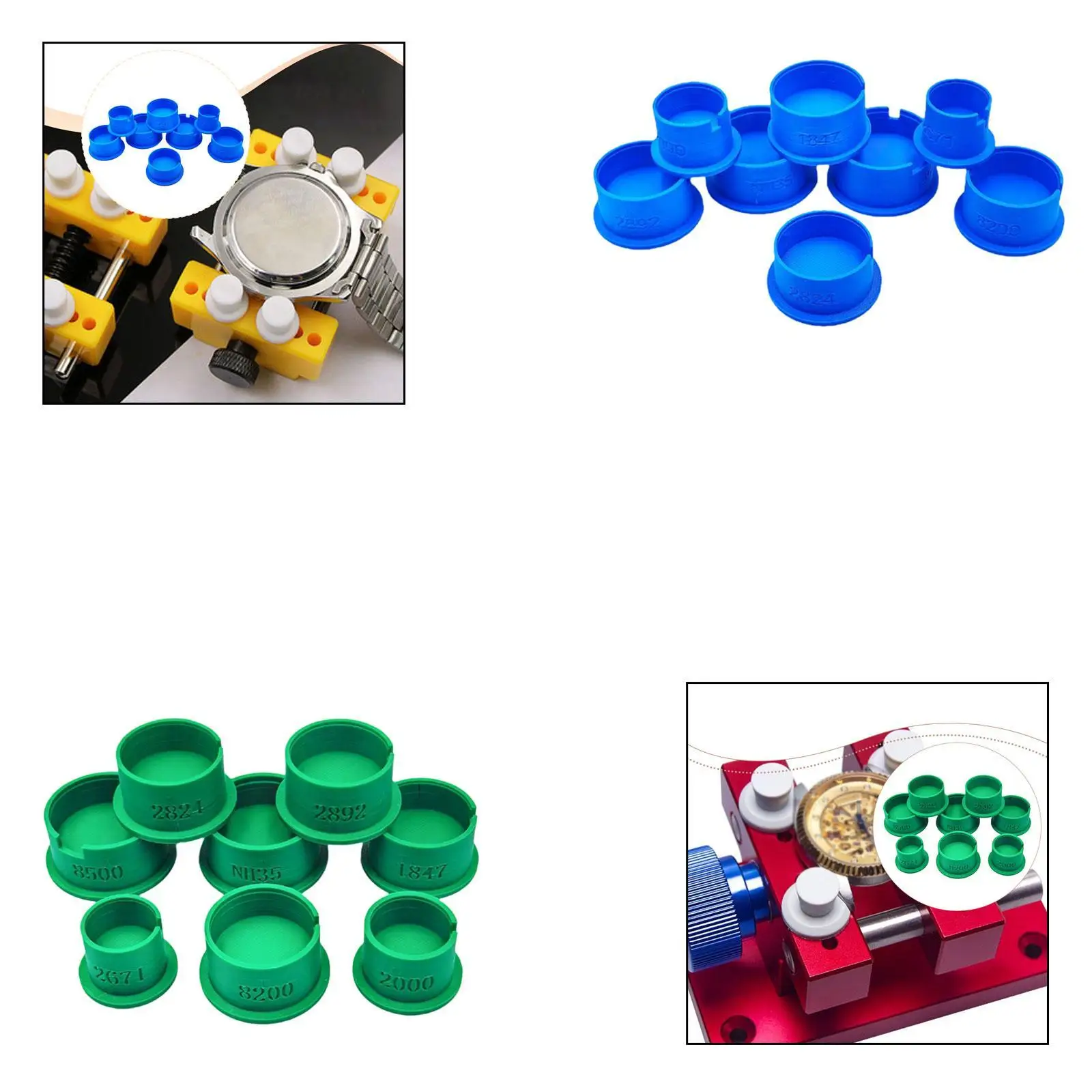 8 Pieces Watch Movement Holder Home Equipment Practical Workshop Maintenance Multipurpose Accessories Watchmaker Repair Sturdy