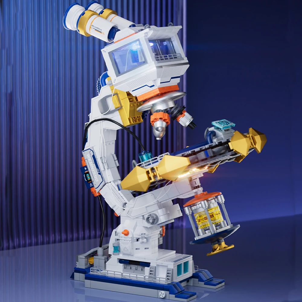 ชุดตัวต่อมืออาชีพสร้างกล้องจุลทรรศน์พร้อมไฟ รุ่นสำหรับผู้ใหญ่และเด็ก ของขวัญวันเกิดและคริสต์มาส 1088 ชิ้น