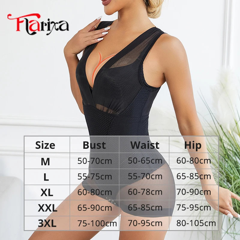 Flarixa koronkowe body bielizna modelująca kobiety kontrola brzucha Fajas urządzenie do modelowania całego ciała brzuch bielizna wyszczuplająca Butt Lifter bielizna — zdjęcie 3
