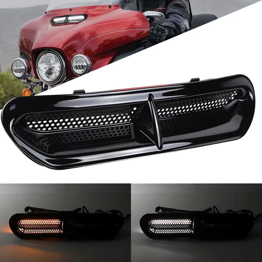 

LED Fairing Vent Trim Insert Light DRL Turn Signal Light for Touring Street Glide Ultra Limited 2014-2024 Motorcycle Accessories