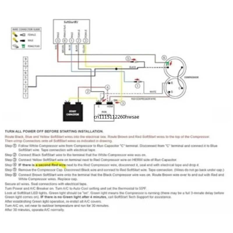 For SSRV3TDC Soft Start Kit,RV Air Conditioning Soft Starter for Smooth Startup, AC Power Buffer Module, Reduce Starting Current