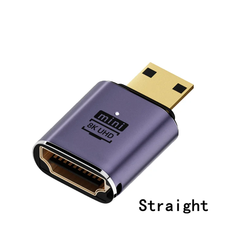 8K 4K Mini HDMI-compatible To HDMI Cable Male To Female 90 Degree Right Angled Converter USB C 4 USAdapter M-F Extension Adapter