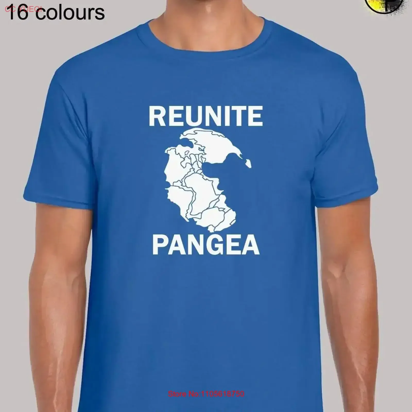 Reunite pangea mens T Shirt unisex funny joke design cool comedy fashion geography super continent earth planet meme vintage